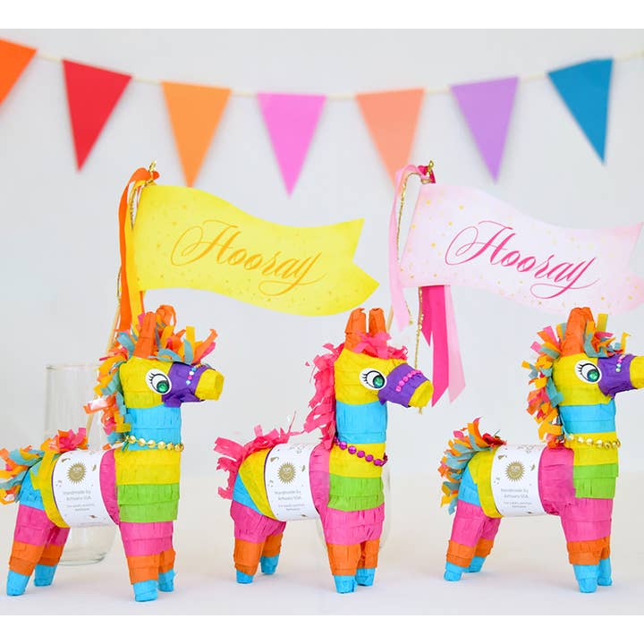 TOPS Malibu - Wholesale Party Favor - Refillable 8" Tabletop Piñata - Donkey - Assorted Colors
