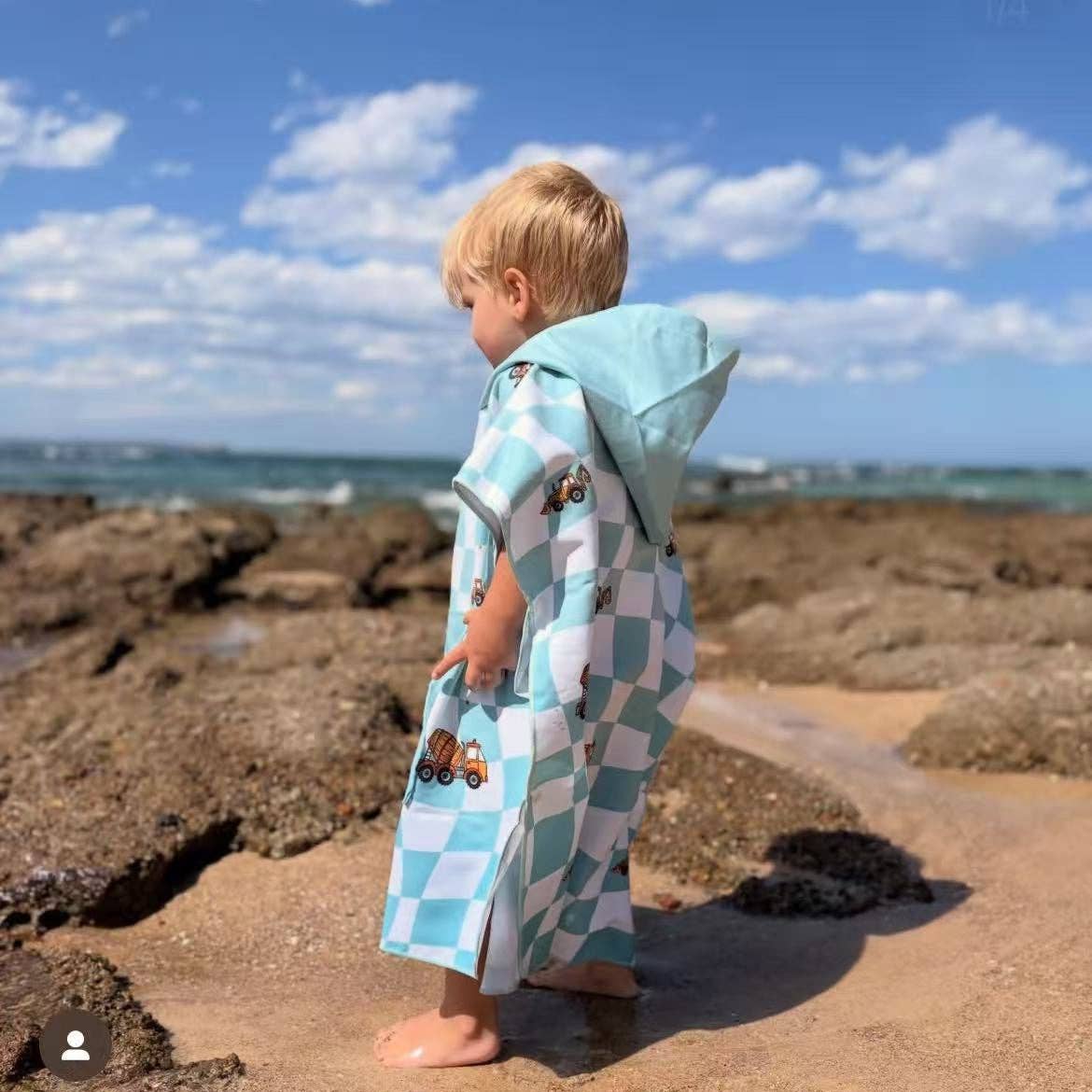 LESIMO - Wholesale Hooded Towel - Kids & Baby - 【Upgraded Edition】Sand Free Kids Hooded Towel - Busy Trucks1