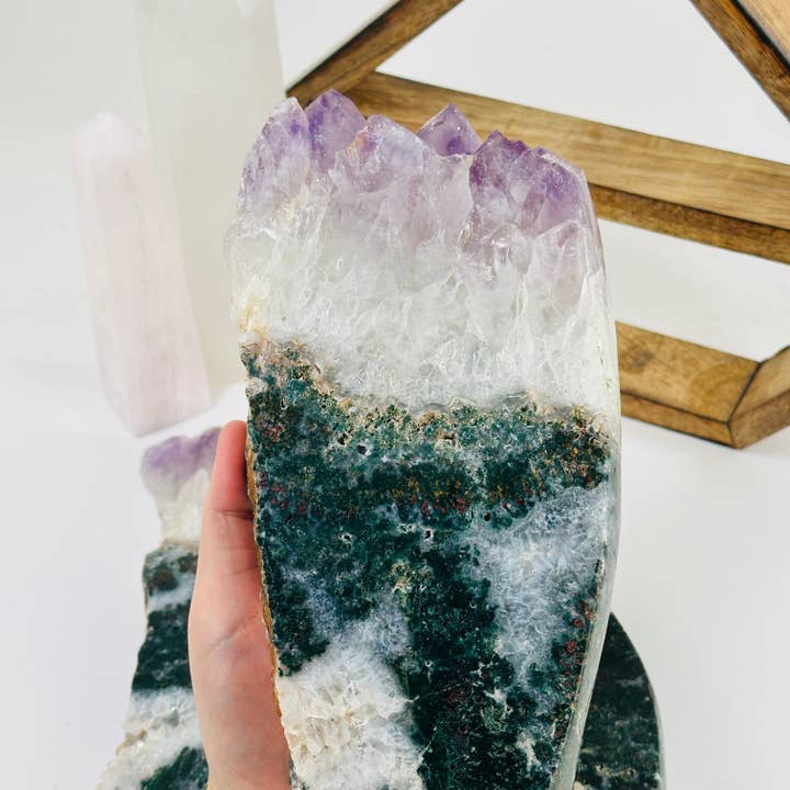 Large Amethyst Crystal Slabs YOU CHOOSE for wholesale by Rock Paradise