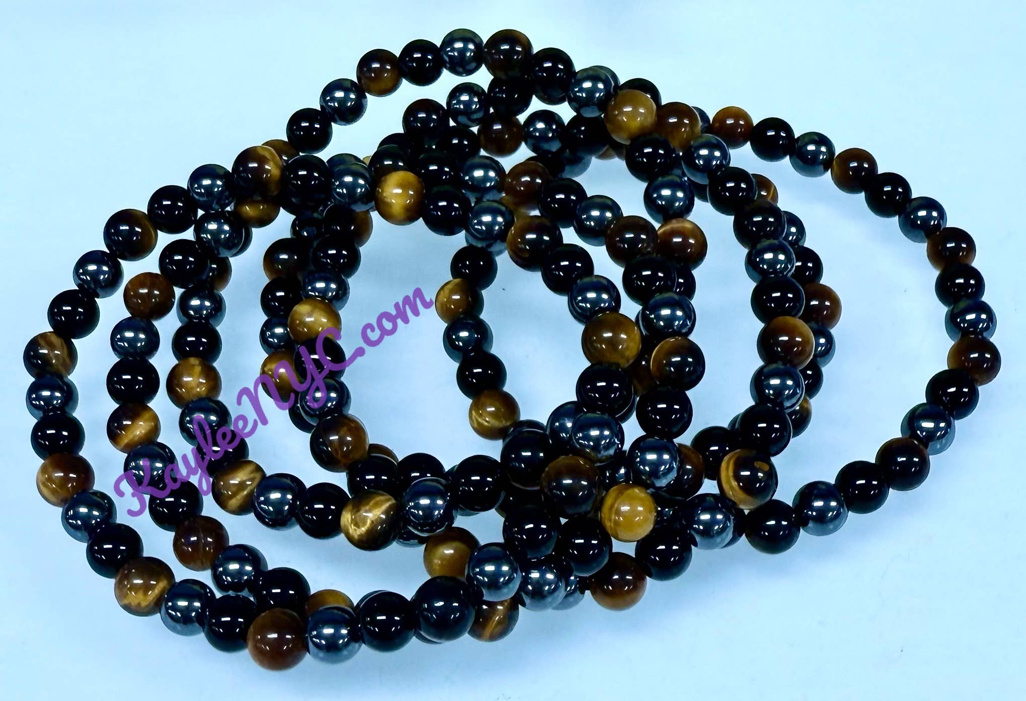 KayleeNYC – Engroshandel Perlearmbånd – 7,5" Beskyttelse 6mm Krystalarmbånd4