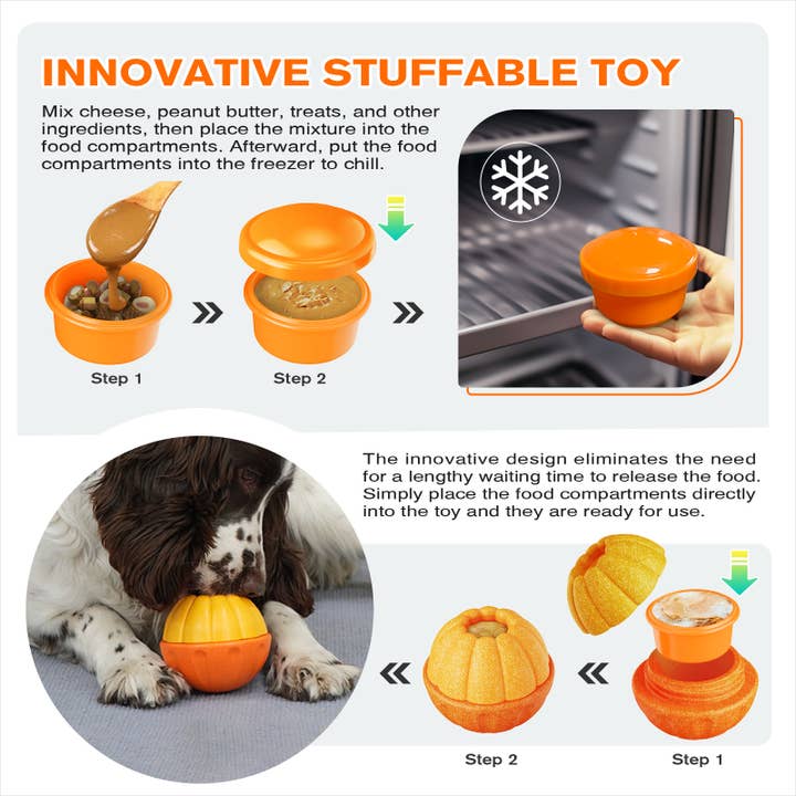 KADTC ORANGE MULTI-FUNCTIONAL DOG ENRICHMENT TOY for wholesale on Faire4