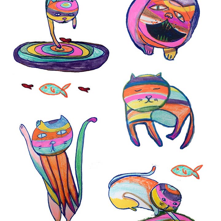 Testa Oscillante Arcobaleno Olografica per la vendita all'ingrosso da parte di The Flying Cat