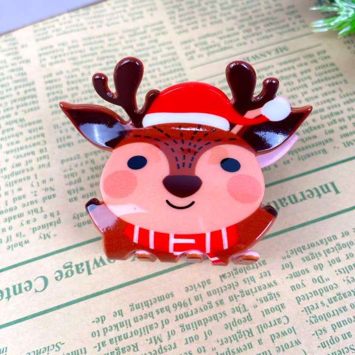TheDivaSoap - Wholesale Hair Clip - Women's - Santa Claus elk cartoon cute claw clip