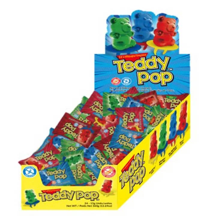 Echo Sales Canada - Wholesale Lollipop - Teddy Pop - 15g 24ct