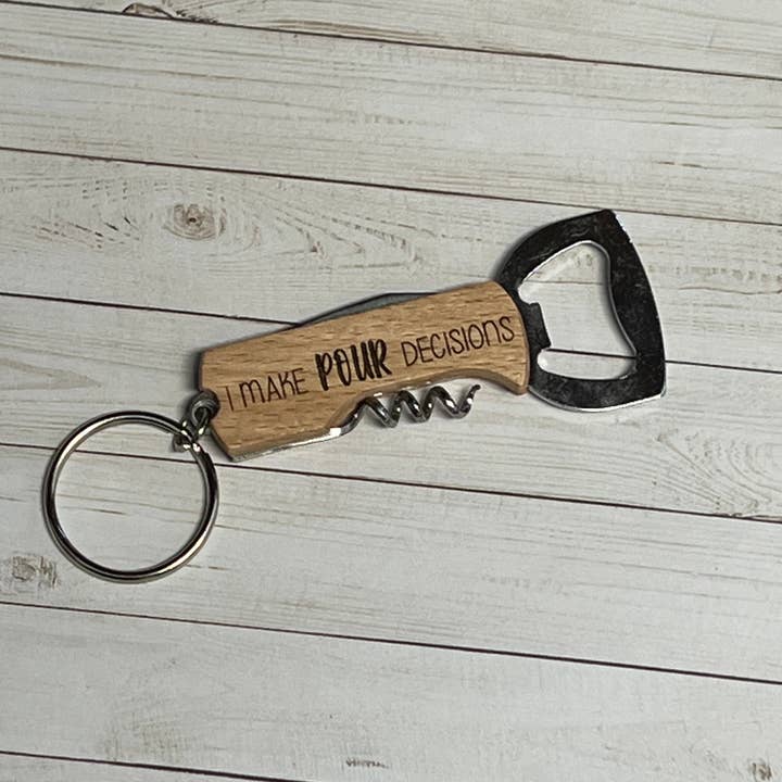 KW Laser Supplies - Wholesale Keychain - Unisex - Bottle/Wine Opener Keychain