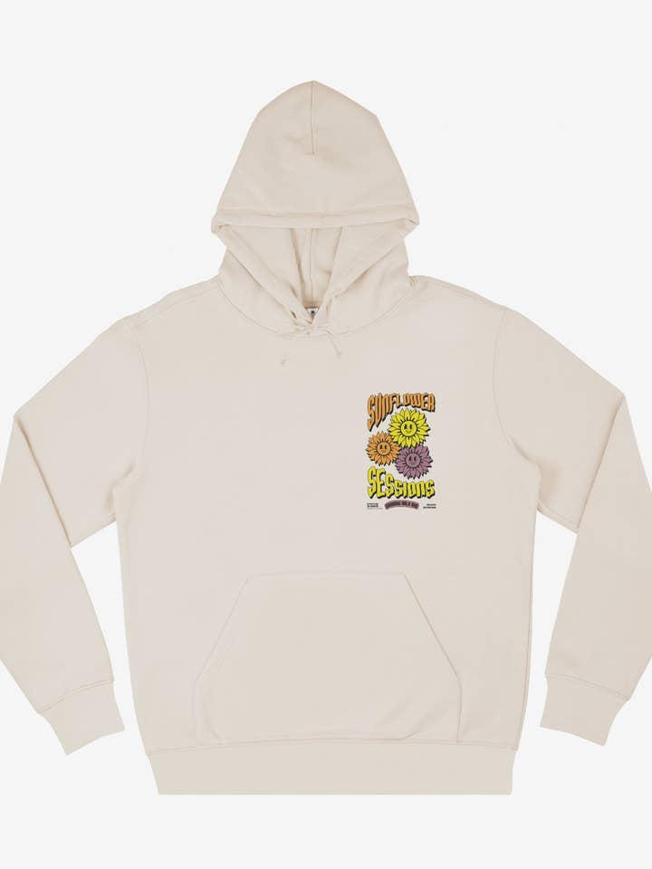 Sweat à capuche Sunflower Sessions en sable pour la vente par batch1