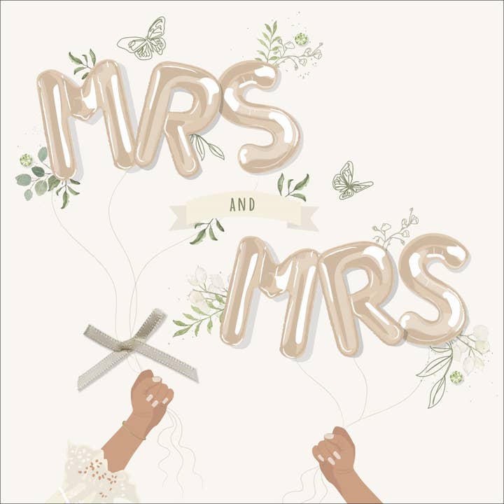 Mrs & Mrs, Cartão de saudação artesanal por atacado de The Handcrafted Card Company