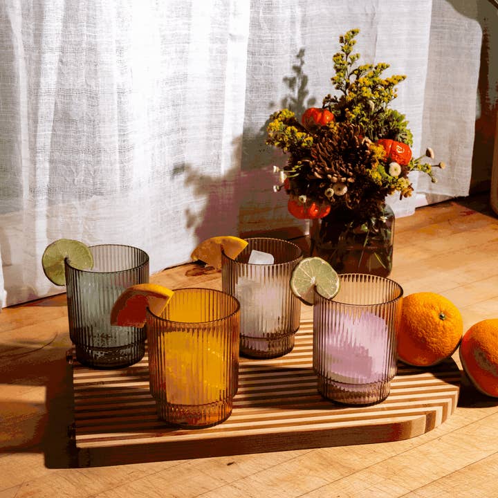 TOSSWARE - Wholesale Insulated mug/tumbler - RESERVE 12oz Fluted Tumbler - Mixed Color Set10