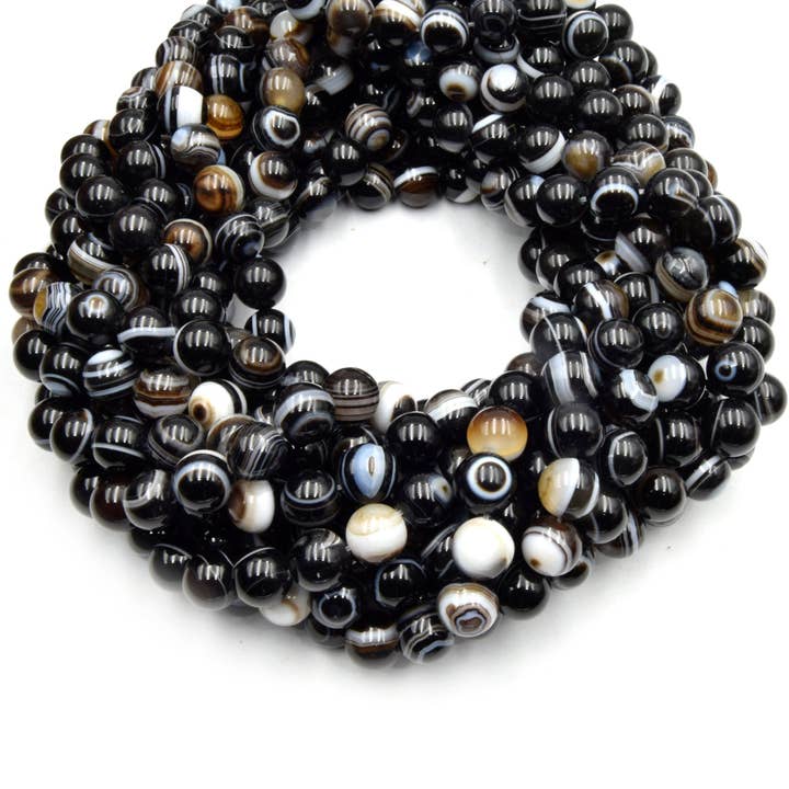 Black Sardonyx Beads | Natural Tibetan Agate Eye Beads and other Purchase Wholesale tibetan beads. Free Returns & Net 60 Terms on Faire trending on Faire.