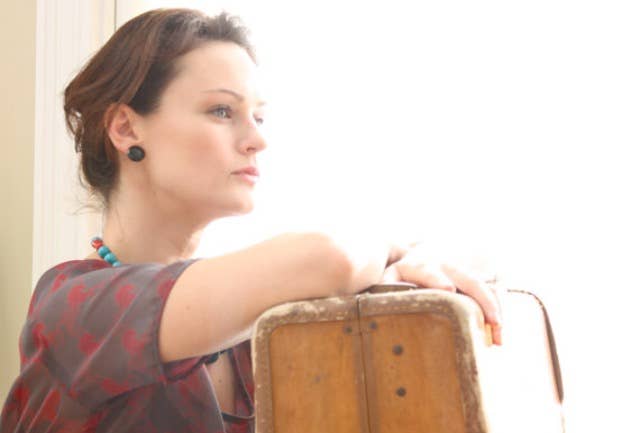 Leetie Lovendale - Wholesale Stud/Post Earrings - Brown Ivory Pin Stripe Disc Stud Earrings1