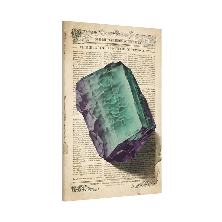 Light Fluorite Canvas Print - Crystal Art for Home or Office - Apothecary Decor for wholesale by Print Pothecary