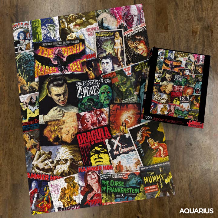 AQUARIUS, GAMAGO, ICUP, & ROCK SAWS by NMR Brands - Wholesale Puzzle - Adult - Hammer House of Horror 1000 Piece Jigsaw Puzzle