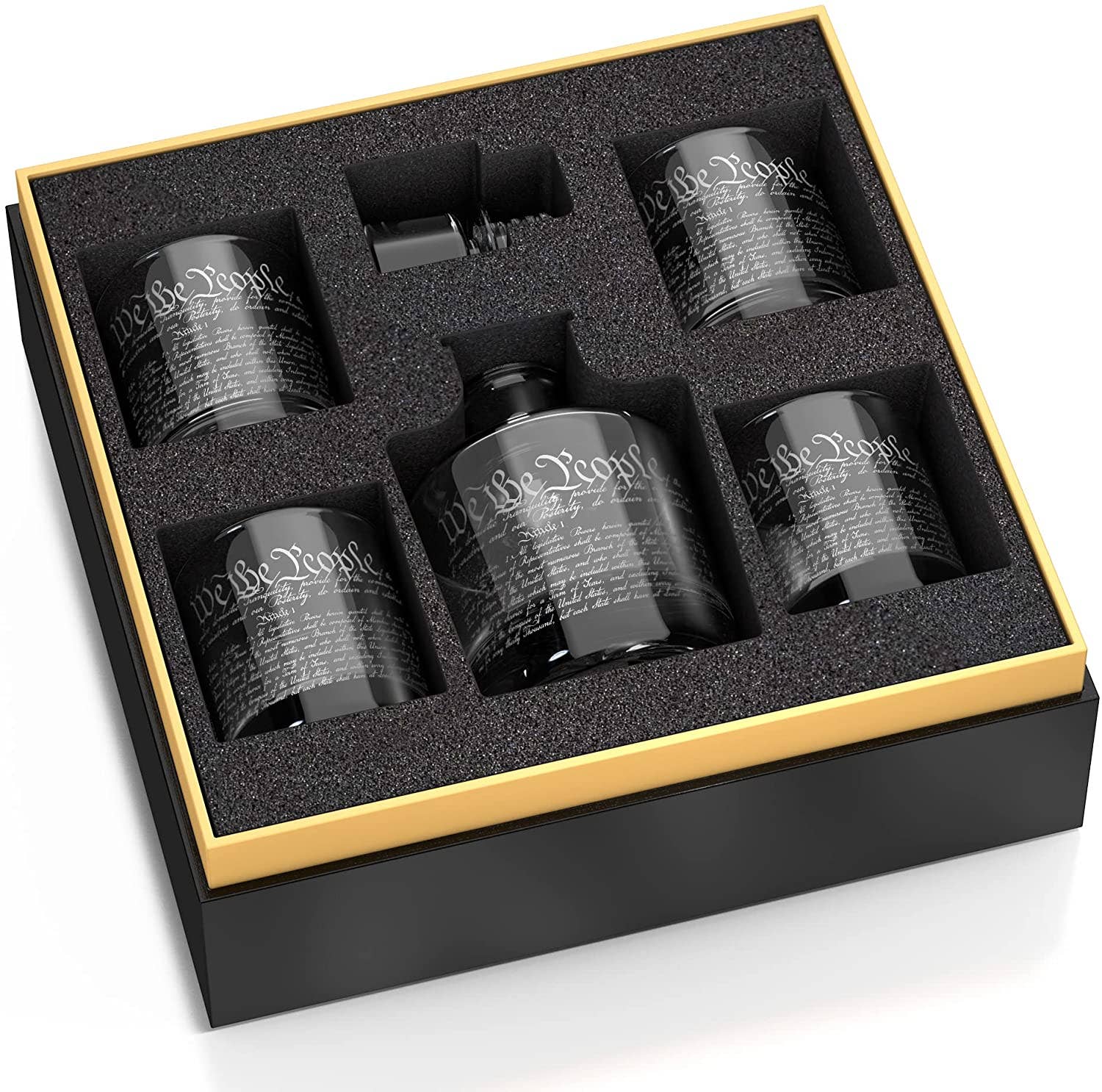 Old Southern Brass - Wholesale Decanter - Constitution of the United States Decanter Whiskey Glass Set4