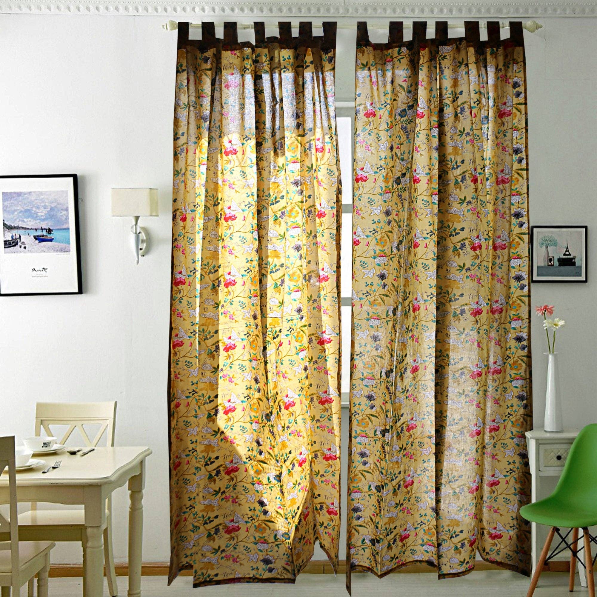 Glamthread - Wholesale Curtain - 'Nature's Palette' 100% Cotton Boho Curtains0