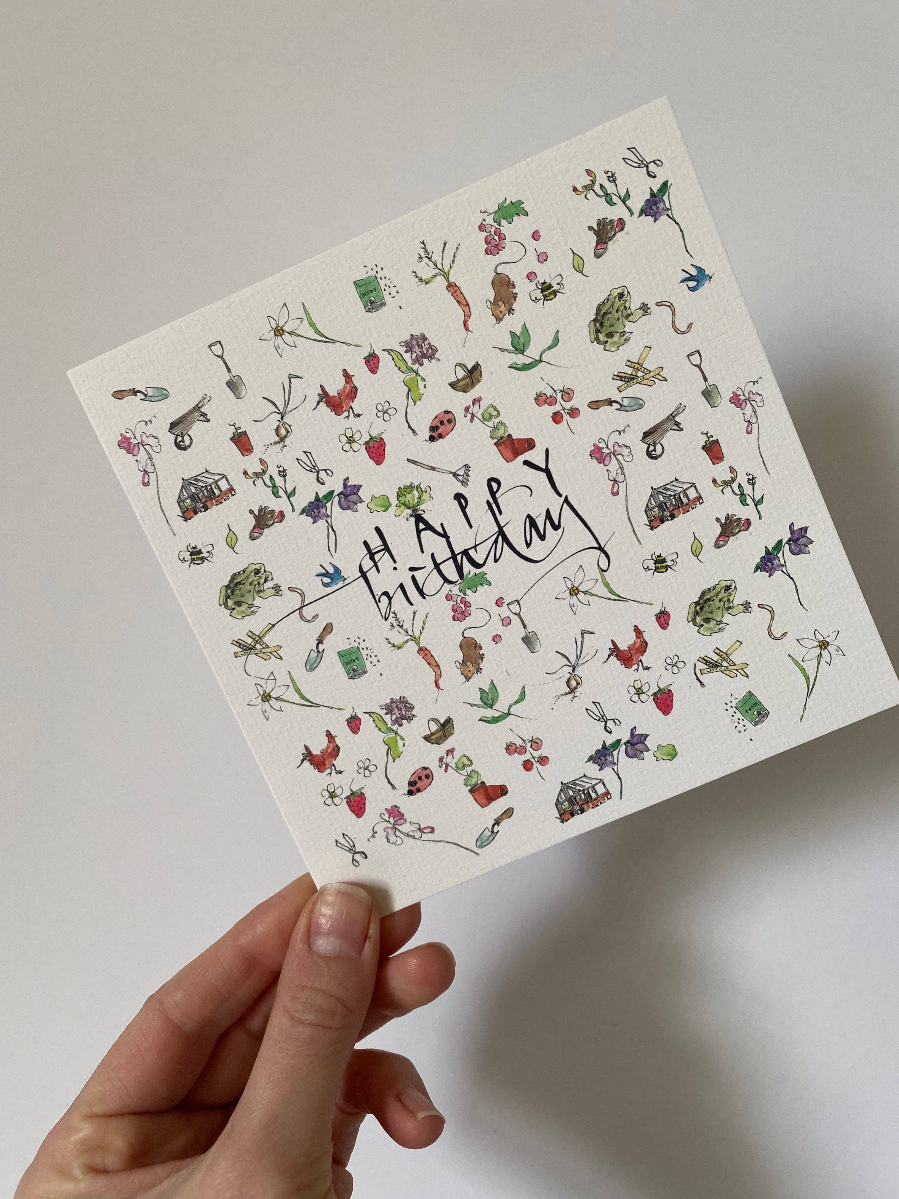 Edinburgh Letters – wholesale Birthday card – Gardener's Happy Birthday Card1