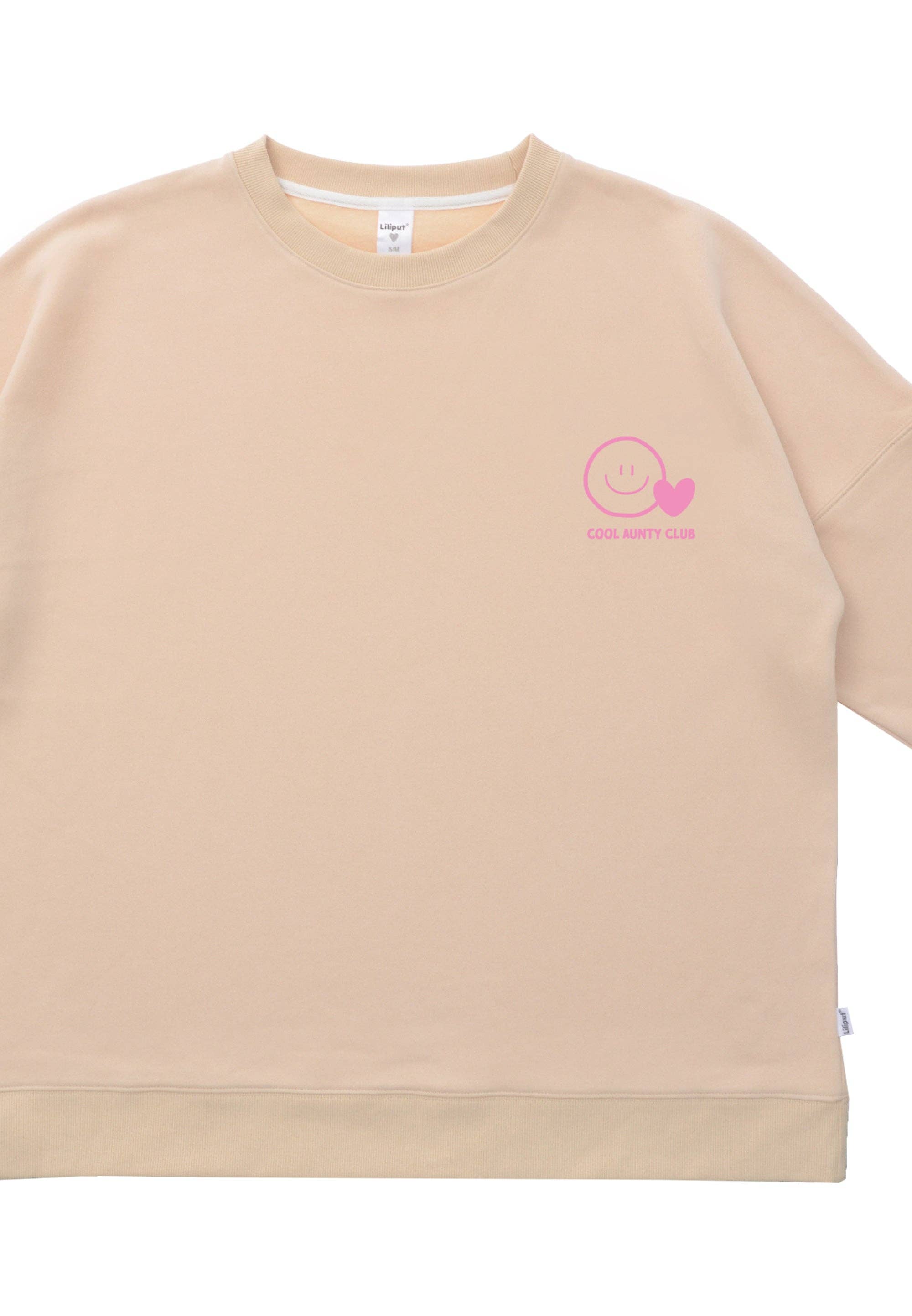 Liliput - Wholesale Graphic Sweatshirt - Women's - Adult sweatshirt beige Cool Aunty Club4