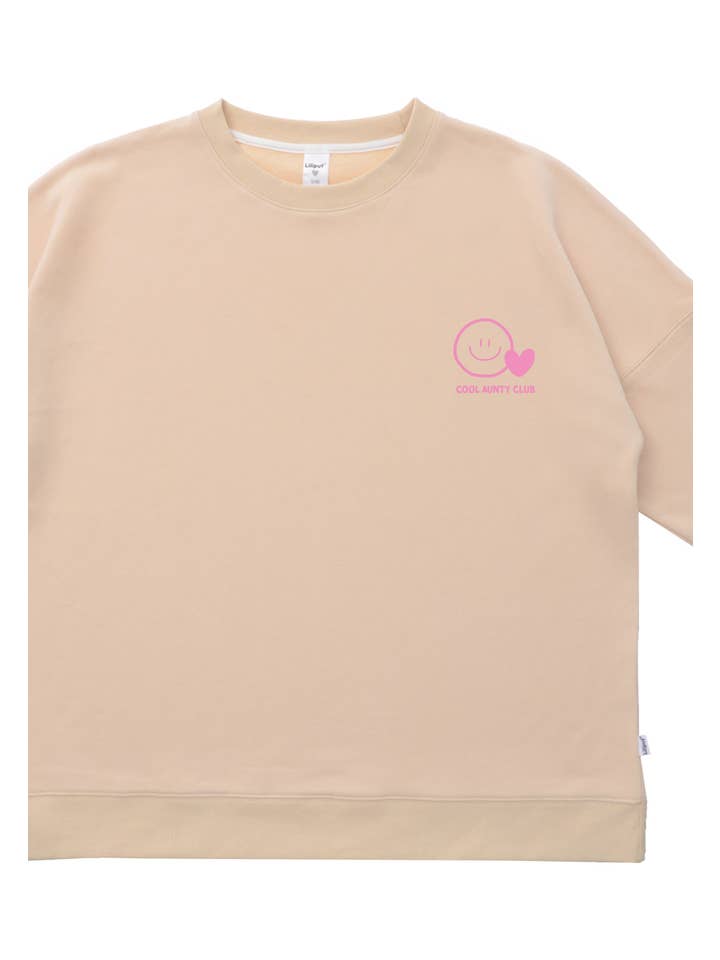 Liliput – Camisola gráfica - Mulher por atacado – Moletom bege adulto Cool Aunty Club4