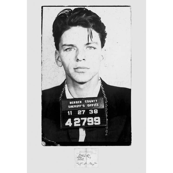 Posters Wholesale - Vente Poster - Poster Frank Sinatra Mug Shot noir et blanc au format 24 x 360