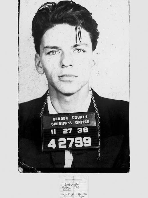 Frank Sinatra Mug Shot Black & White Poster Size 24X36 for wholesale by Posters Wholesale