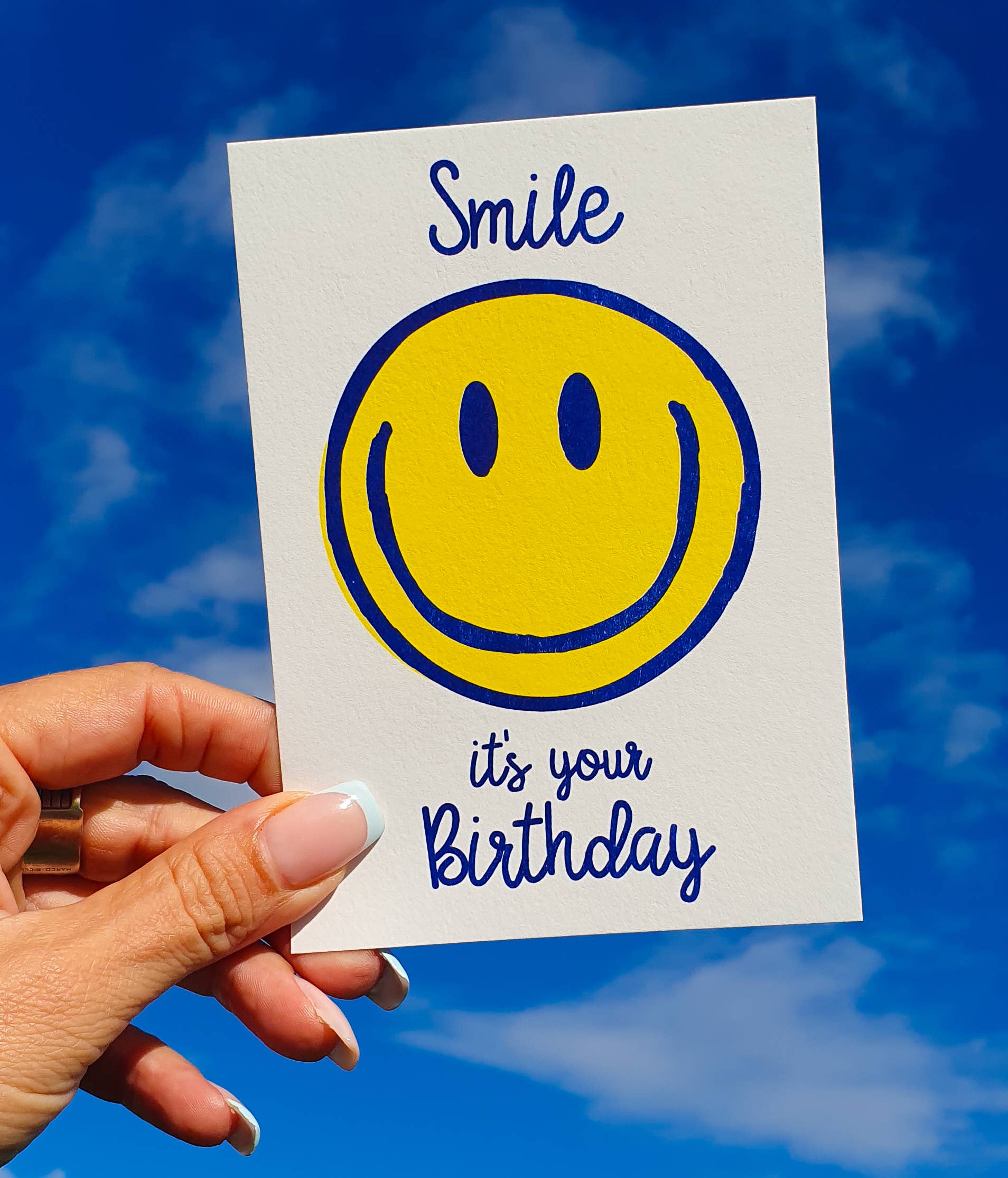 Studio Inktvis - Wholesale Birthday Card - Postcard Smile it's your Birthday witk smiley2