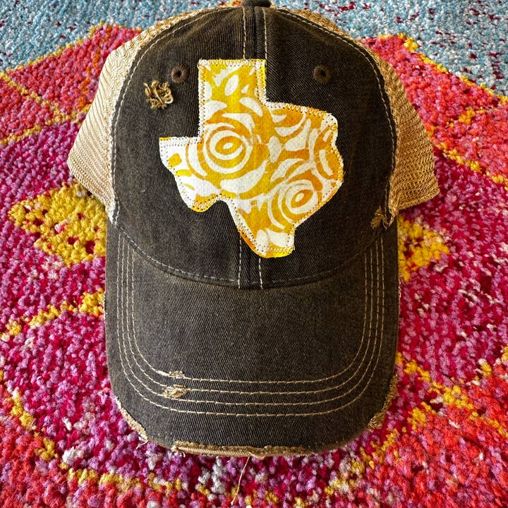Sweet Texas Treasures - Wholesale Trucker Hat - Unisex - Yellow Rose Dirty Trucker Hat8
