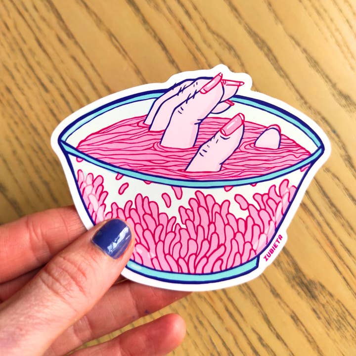 Finger Ramen Surreal Aufkleber von Zubieta für den Großhandel von Zubieta Illustration