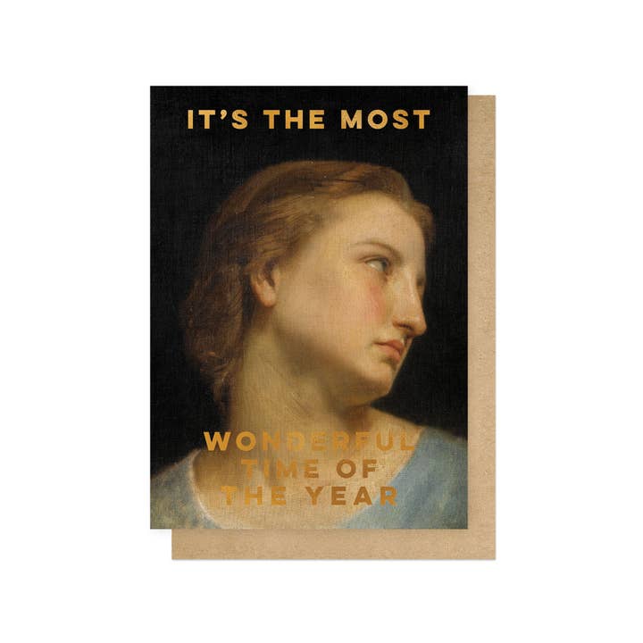 Wonderful Time Foiled Greetings Card for wholesale by East End Prints - Greetings Cards & Postcards