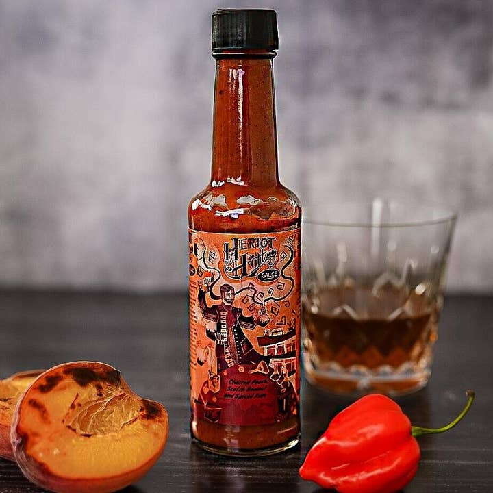 Heriot Hott – wholesale Hot sauce – Charred Peach, Scotch Bonnet and Spiced Rum2