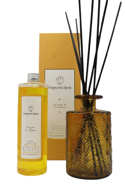 Veremundo Home - Wholesale Reed Diffuser - Organic Aromatic Diffuser - Orange & Cinnamon0