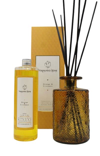 Veremundo Home - Wholesale Reed Diffuser - Organic Aromatic Diffuser - Orange & Cinnamon