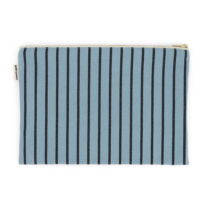 POCHETTE LILI RIGHE TENNIS NERO / AZZURRO CIELO per la vendita all'ingrosso da parte di Rose in April