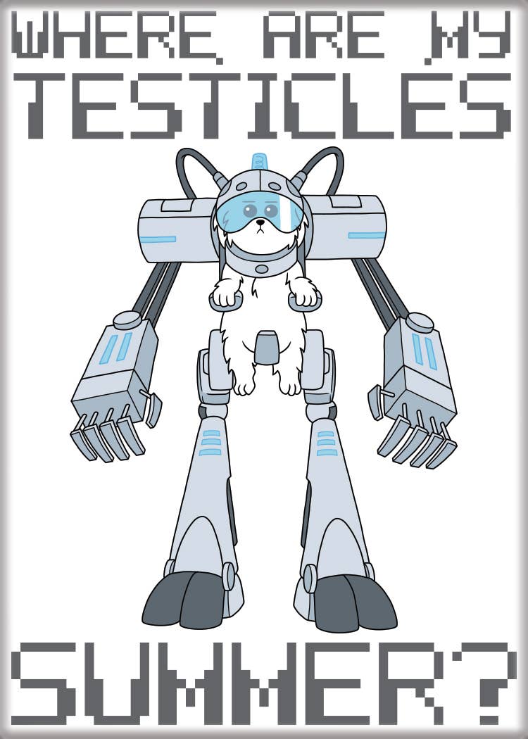 Ata-Boy - Wholesale Magnet - Rick And Morty Where Are My Testicles Magnets 2.5" X 3.5"0