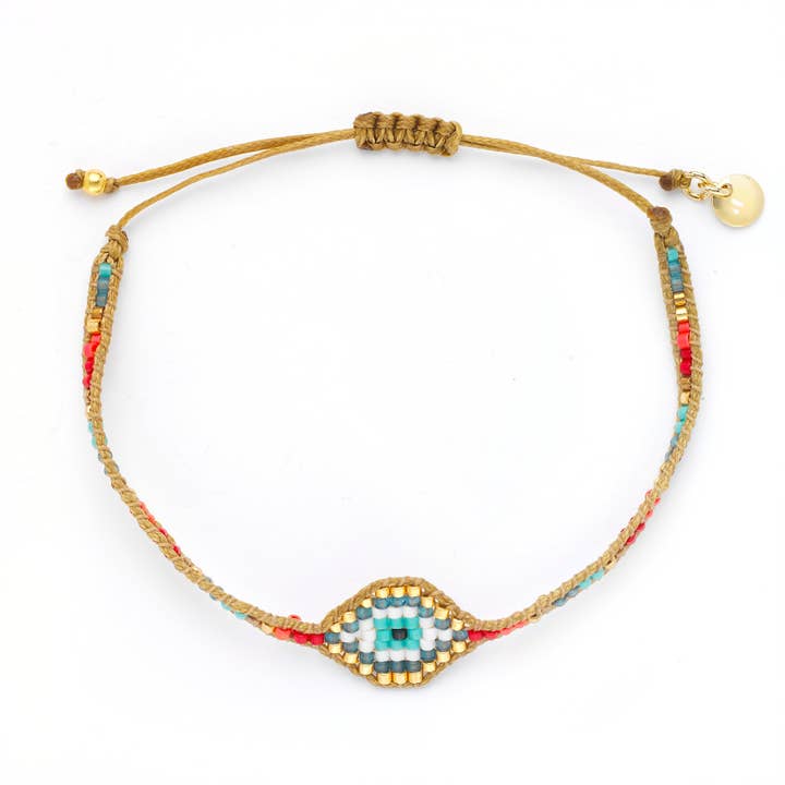 Rainbow Miyuki Eye Bracelet for wholesale by OIYA