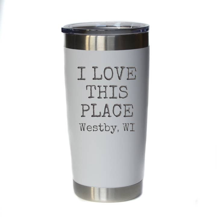 20 oz I Love This Place Customizable Products Coffee Mug for wholesale by Driftless Studios