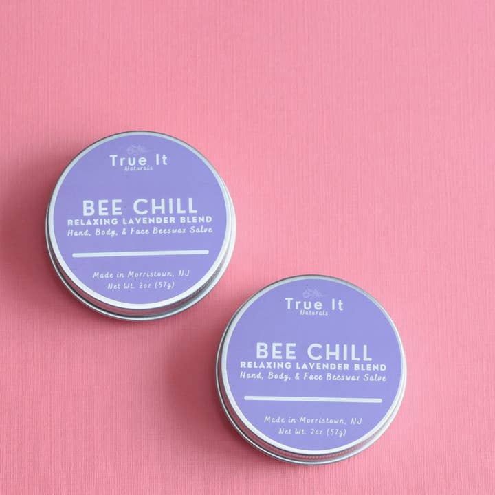 True It Naturals - Wholesale Healing Salve/Balm/Cream - Local Beeswax Salve - Organic - BEE CHILL LAVENDER - Natural
