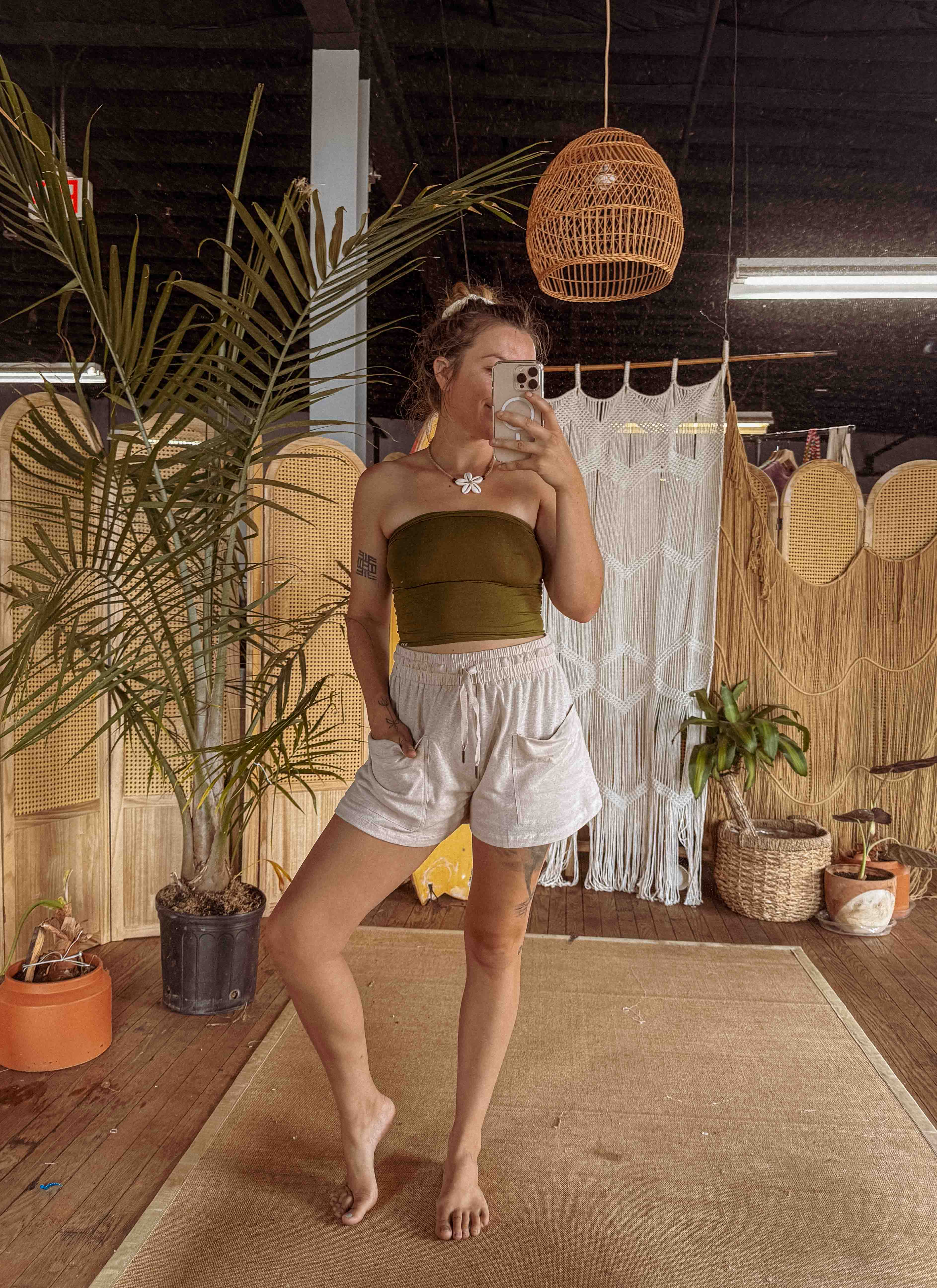 Gardenbelle Shop - Wholesale Shorts - Women's - Organic Hemp Boho Shorts, Slouchy Natural Shorts9