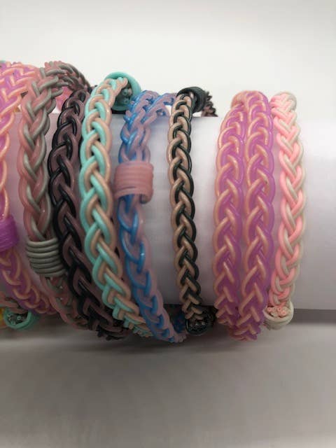 Mix of colors Flyvines Recycled Light Pink Fly Line Bracelet for wholesale on Faire2