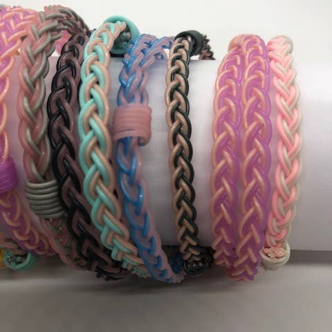 Mix of colors Flyvines Recycled Light Pink Fly Line Bracelet for wholesale on Faire2