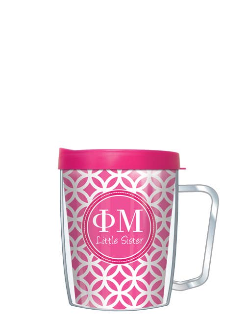 FREEHEART - Wholesale Insulated Mug/Tumbler - Phi Mu Little Sister Roundabout Tumbler1