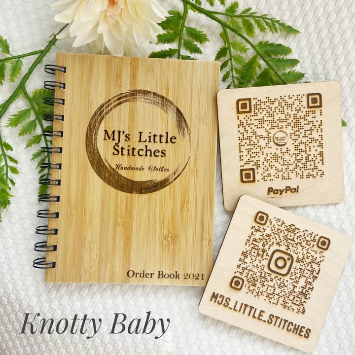 Knotty_baby - Wholesale Business Card Holder - Business QR Code disc, Business Stationary, Small business,1