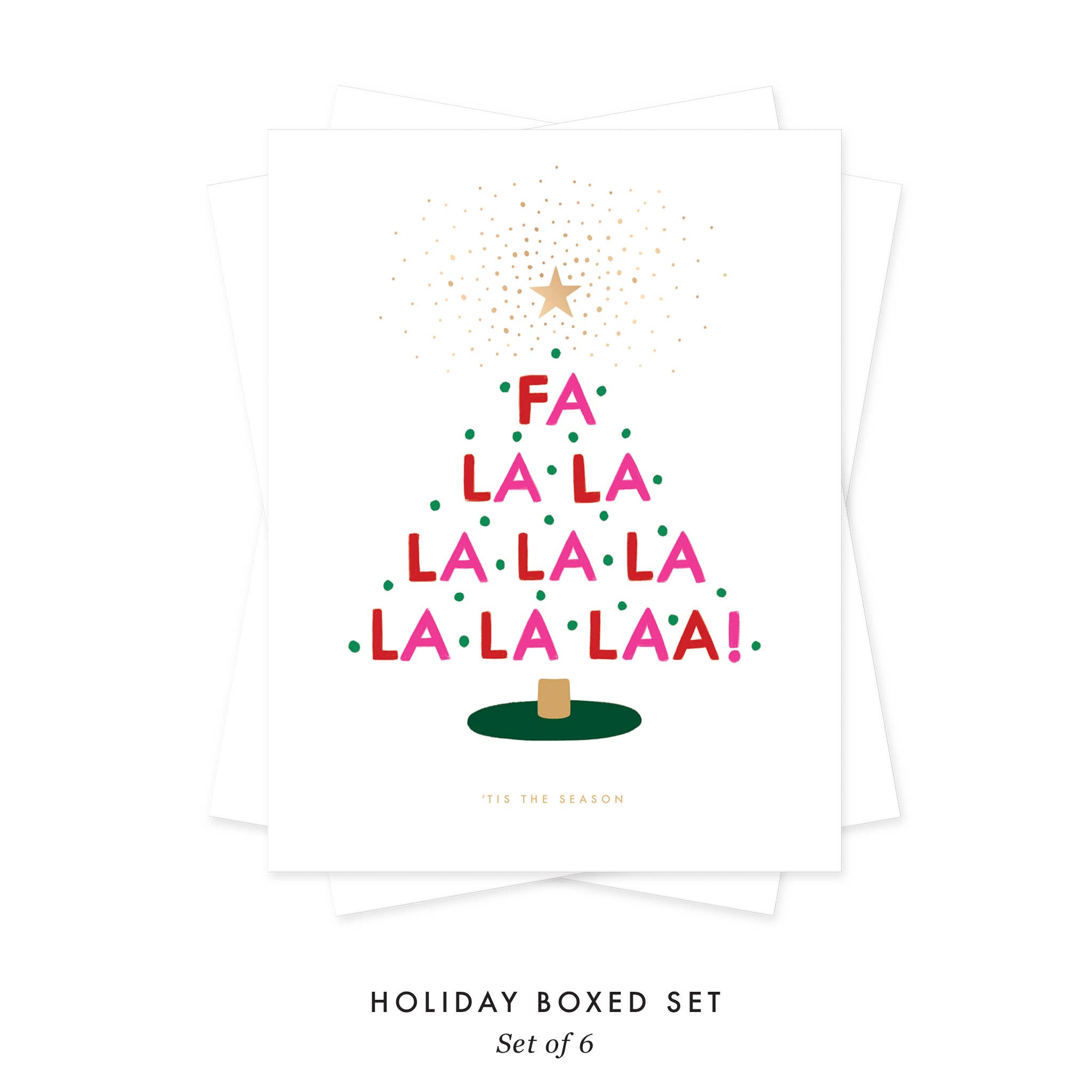 All My Layers Paper Co. - Wholesale Christmas Card - Fa La La - BOXED SET0