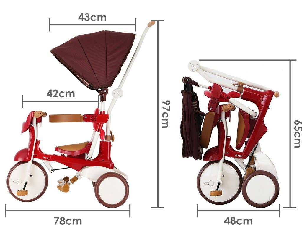 iimo - Wholesale Bike/Scooter - Kids - iimo 3-in-1 Foldable Tricycle with Canopy33