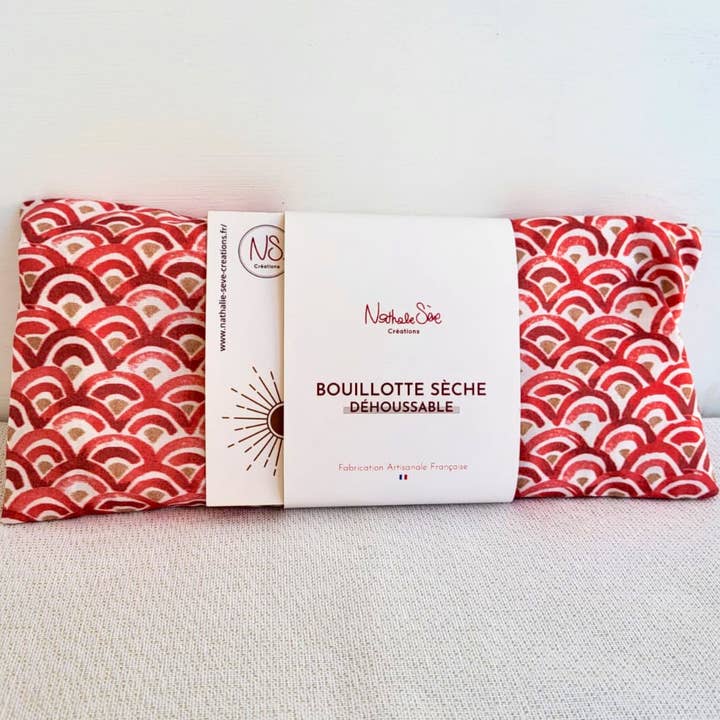 NS par Nathalie SEVE - Wholesale Hot/cold compress - Removable mini hot water bottle with wheat, linen or cherry stone cover2