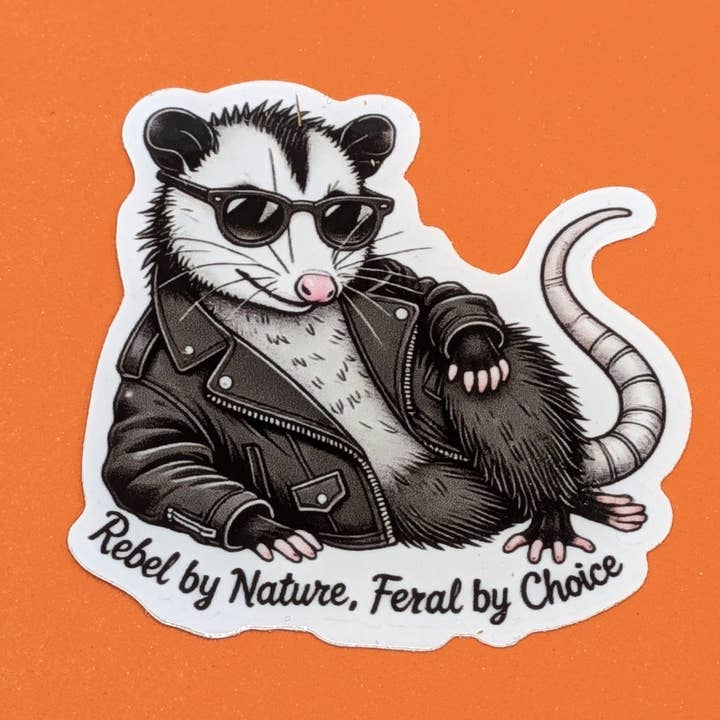 Pegatina Divertida de Zarigüeya para venta al por mayor de Unpossible Cuts