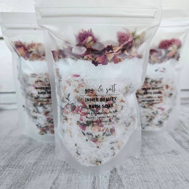 Lux&Lou - Wholesale Bath Soak/Milk - Inner Beauty Bath Soak - Bath Salt - with Rose Quartz