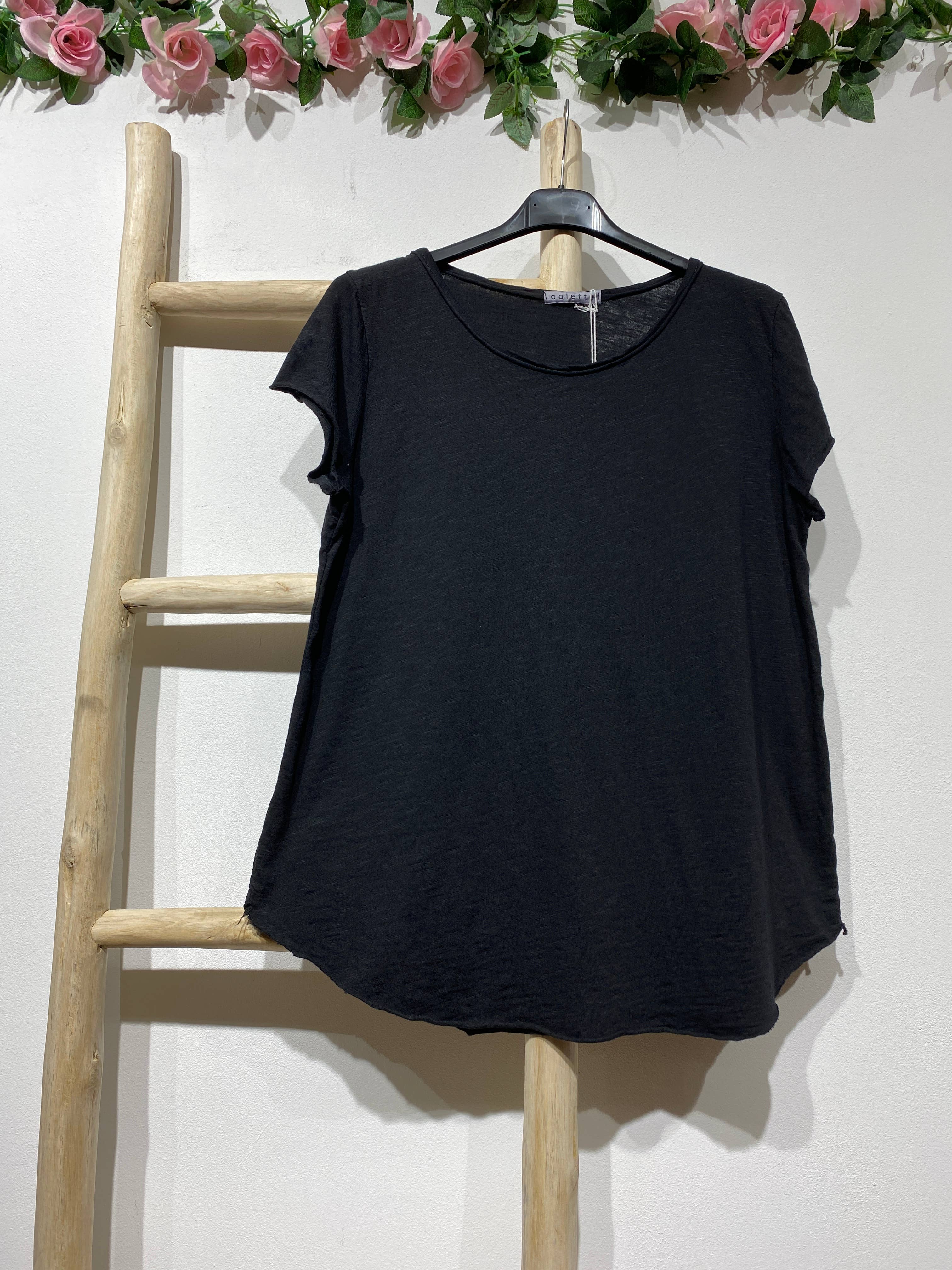 LINEN & COTTON HOUSE – Engroshandel T-shirt – til kvinder – Bomuld t-shirt med rund hals, basis 81175