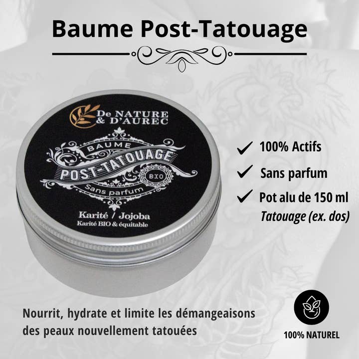 Balsamo per tatuaggi - Grande formato 150 ml per la vendita all'ingrosso da parte di De NATURE ET D'AUREC