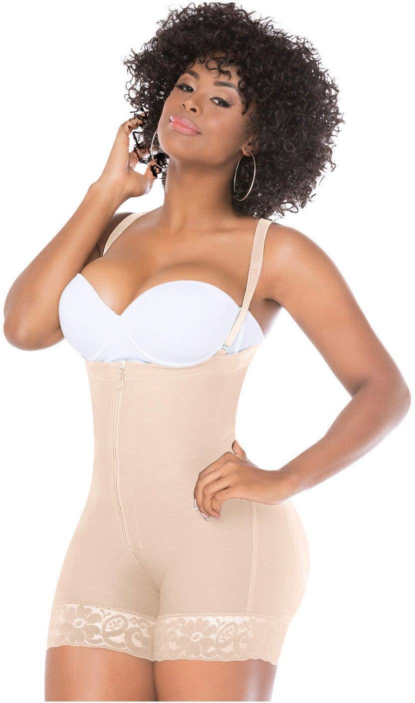 Lingerie Mart - Wholesale Shapewear - Women's - Fajas Salome 0214 | Mid Thigh Strapless Body Shaper0