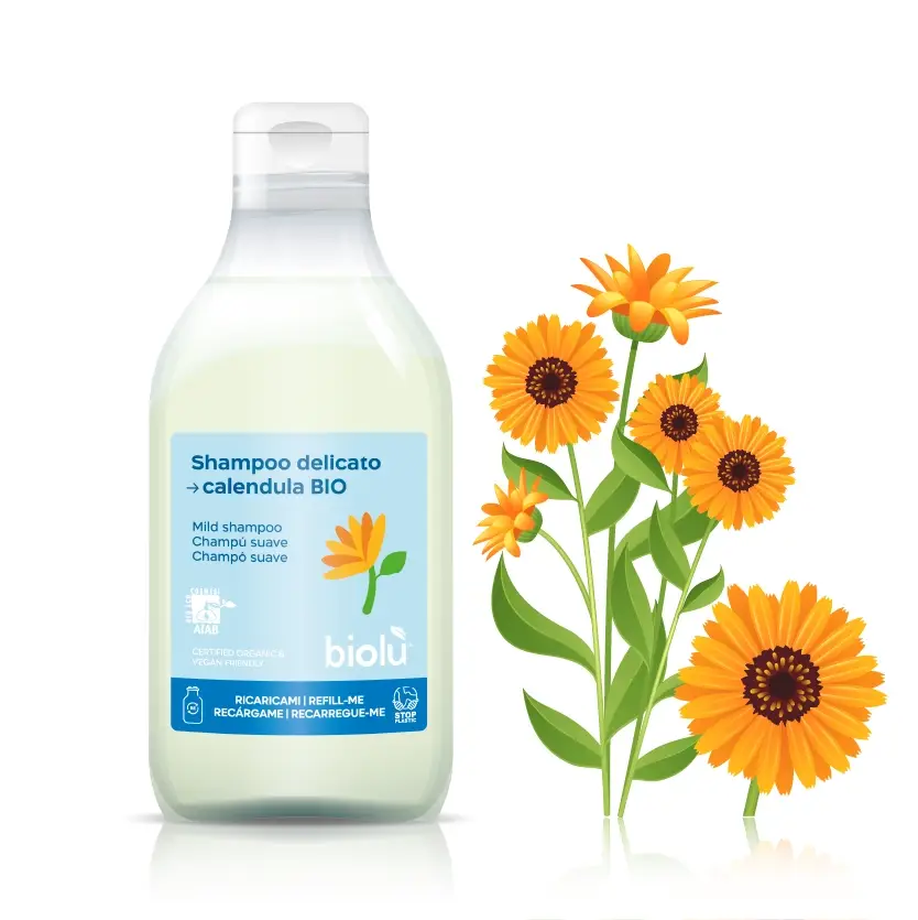 NIVEL SRL SOCIETÀ BENEFIT - Wholesale Hair Shampoo - Biolù Cosmetics - Organic Calendula Shampoo 250mL1