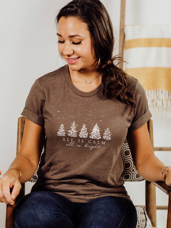 Scripted Pearl - Wholesale T-Shirt (Graphic) - Women's - Christian Tshirts, Christmas T Shirts, Silent Night3